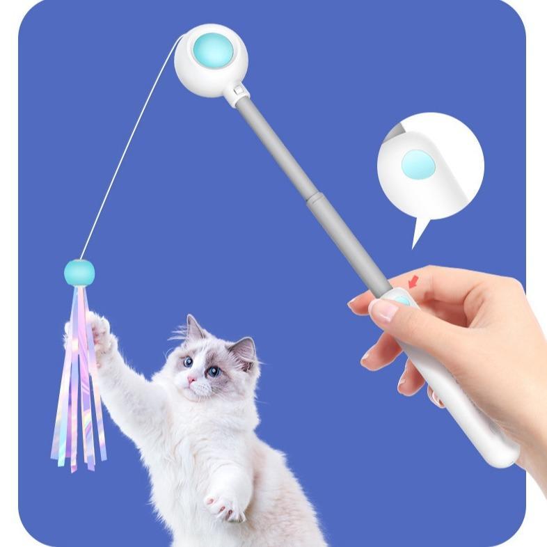 Retractable Laser Cat Wand – Interactive & Safe Play