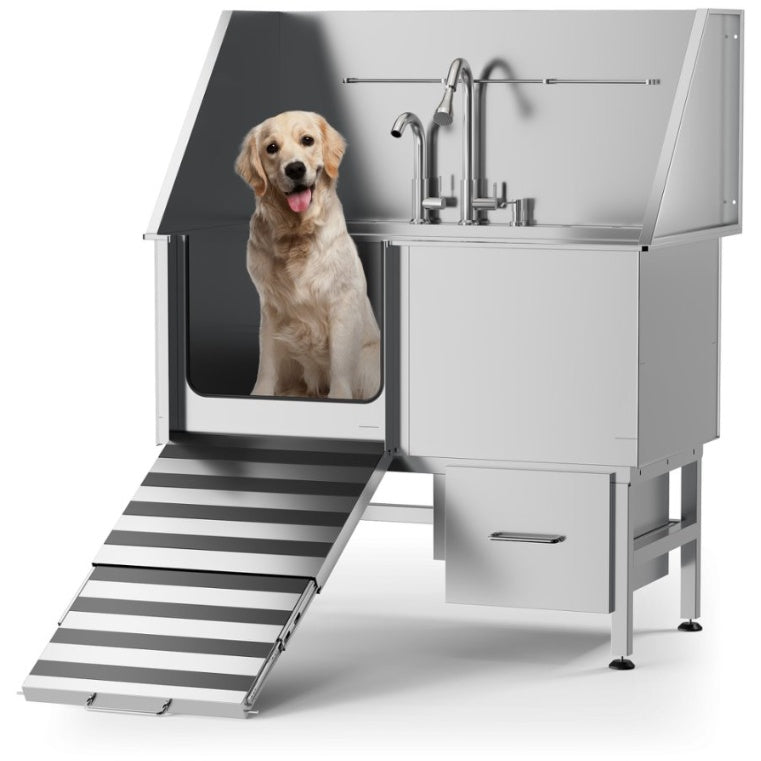 Stainless Steel Dog Bathing Table - Professional Grooming & Bathing Station for Pets