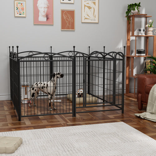 32" 8-Panel Metal Dog Fence