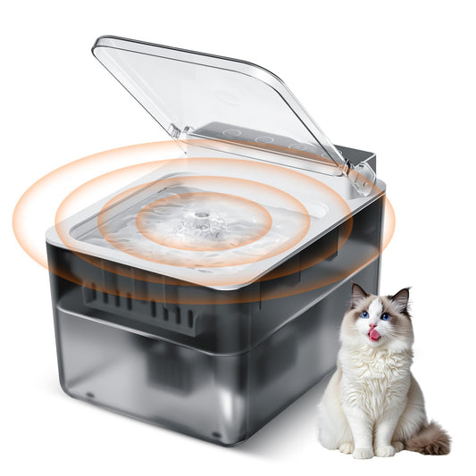 Wireless Charging Stainless Steel Automatic Cat Water Fountain