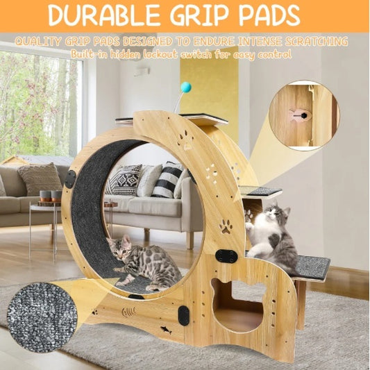 Cat Running Wheel – Silent & Smooth Exercise Wheel for Active Cats