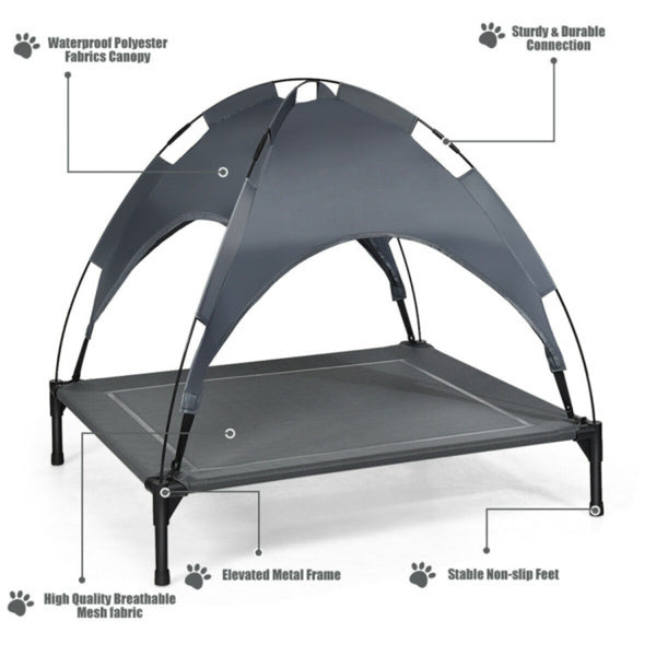 Dog Bed With UV Resistant Canopy