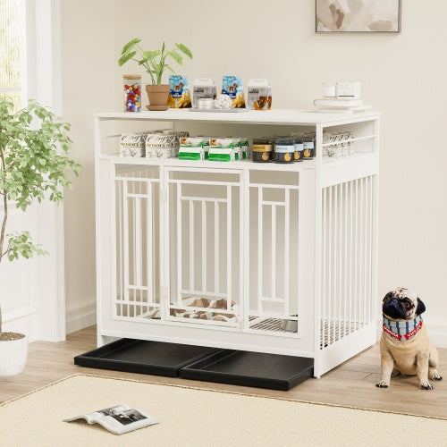 Large Dog Kennel Furniture, Wooden Kennel With Divider