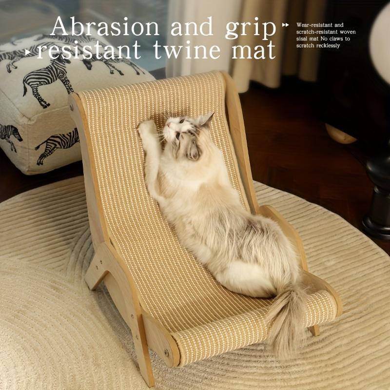 Cat Hammock & Scratching Post – 2-in-1 Pet Rest Chair with Durable Linen Rope