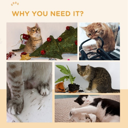 PawHut Reversible Cat Scratching Board – 4-Pack for Indoor Cats