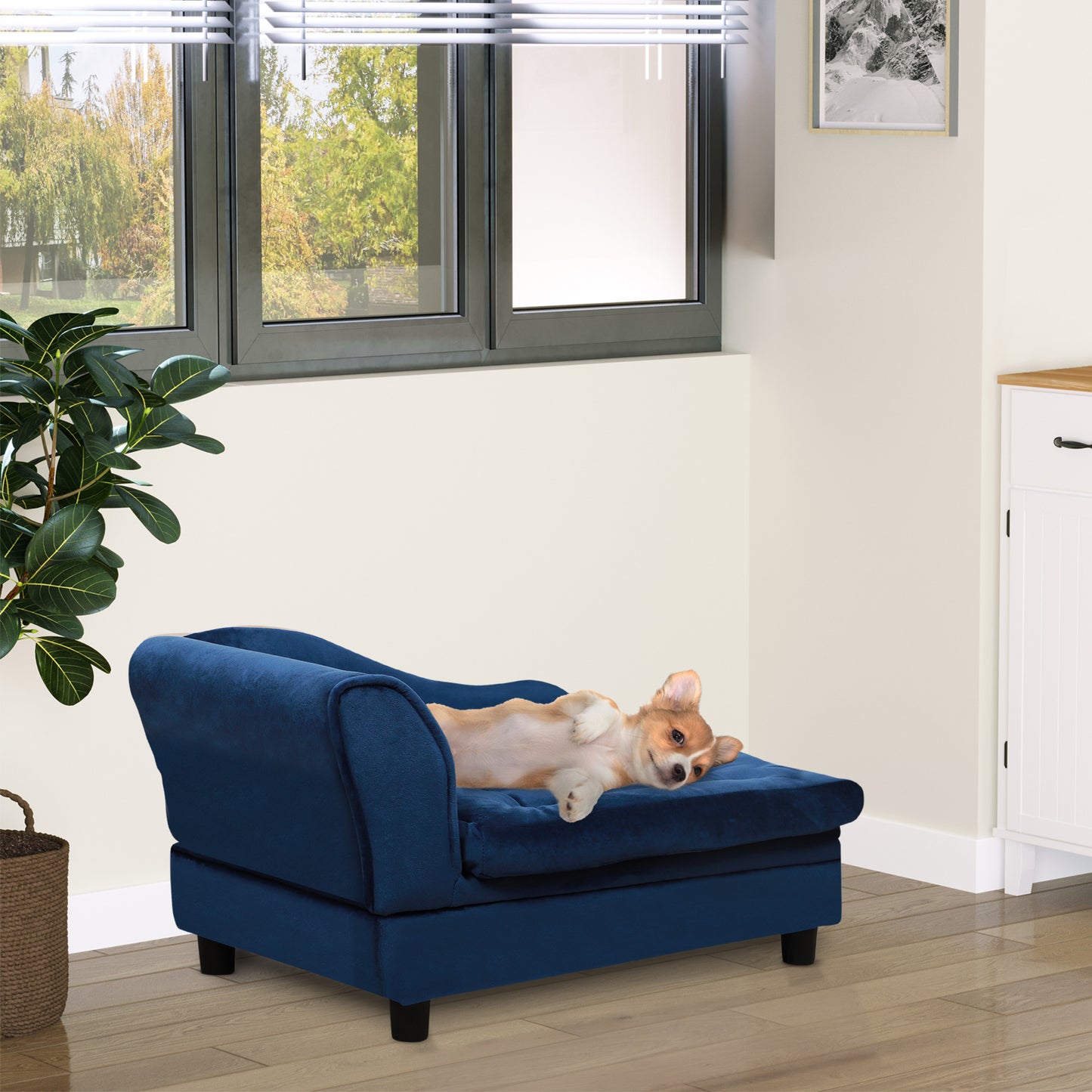 Luxury Small Dog Bed – Hidden Storage Included