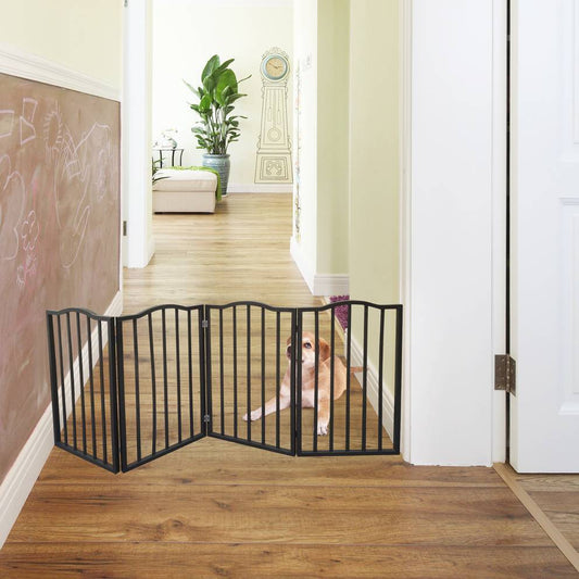 Arc Wooden Folding Pet Gate for Doorways & Stairs