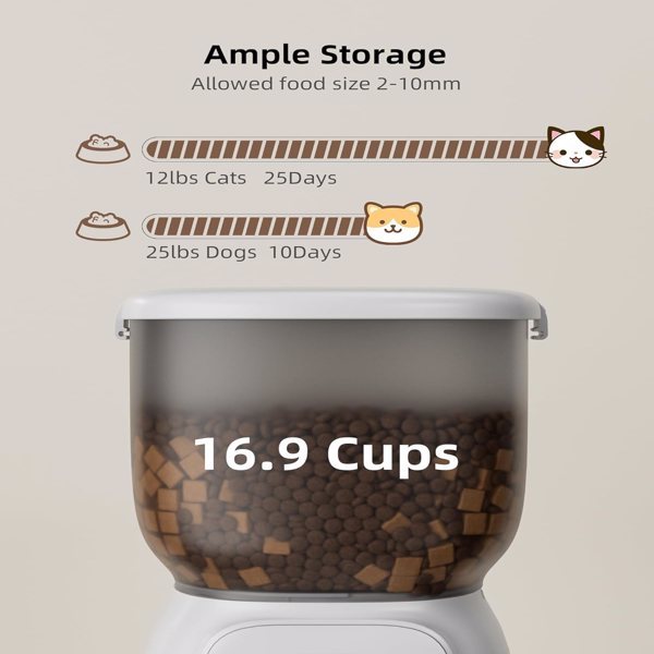 Automatic Cat Feeder - WiFi Cat Food Dispenser With APP Control