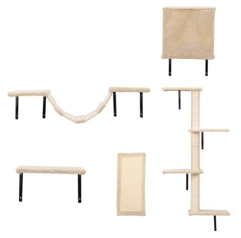 Wall Mounted Cat Climbing Frame Set