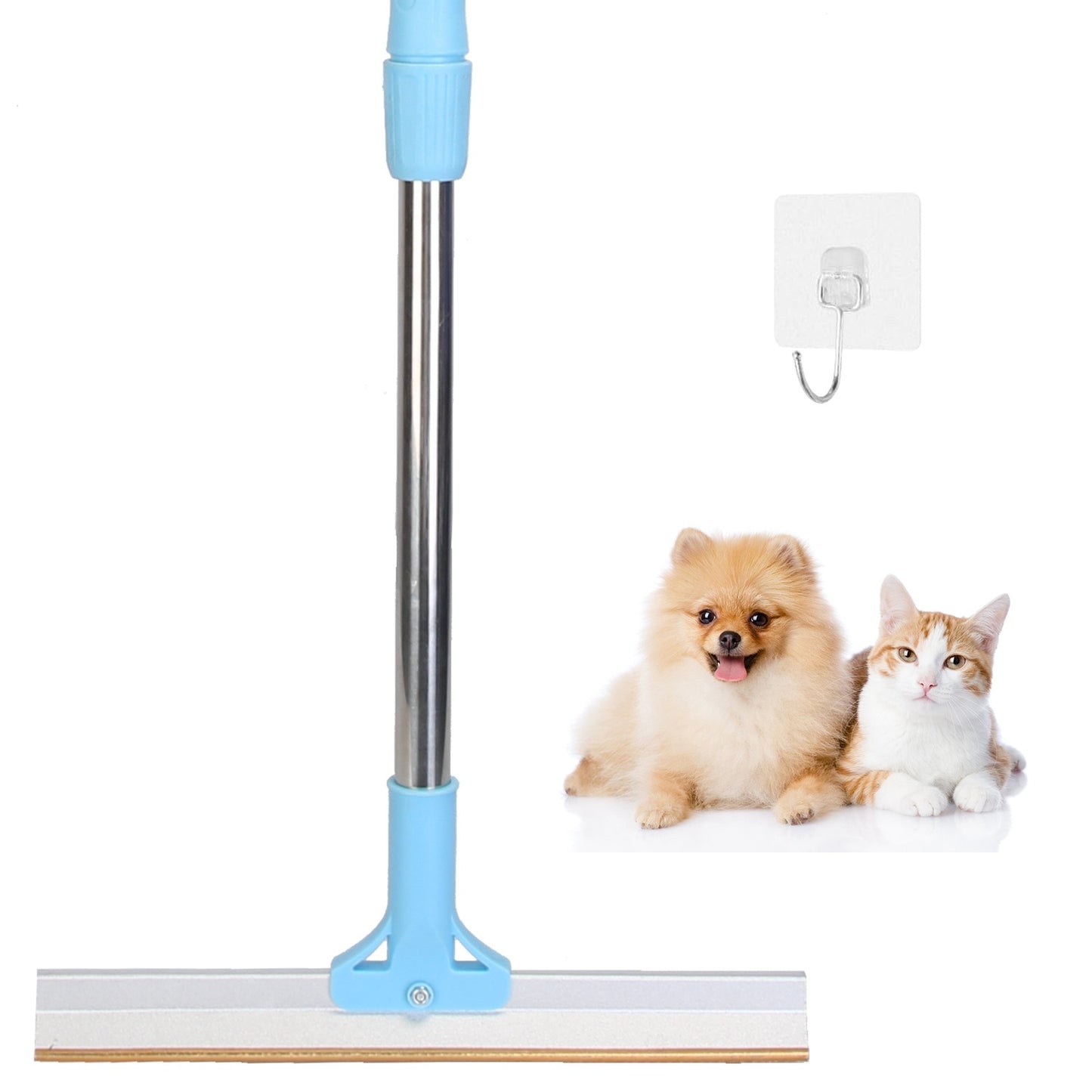 Adjustable Pet Hair Removal Rake – Telescopic Lint & Hair Scraper for Dogs & Cats