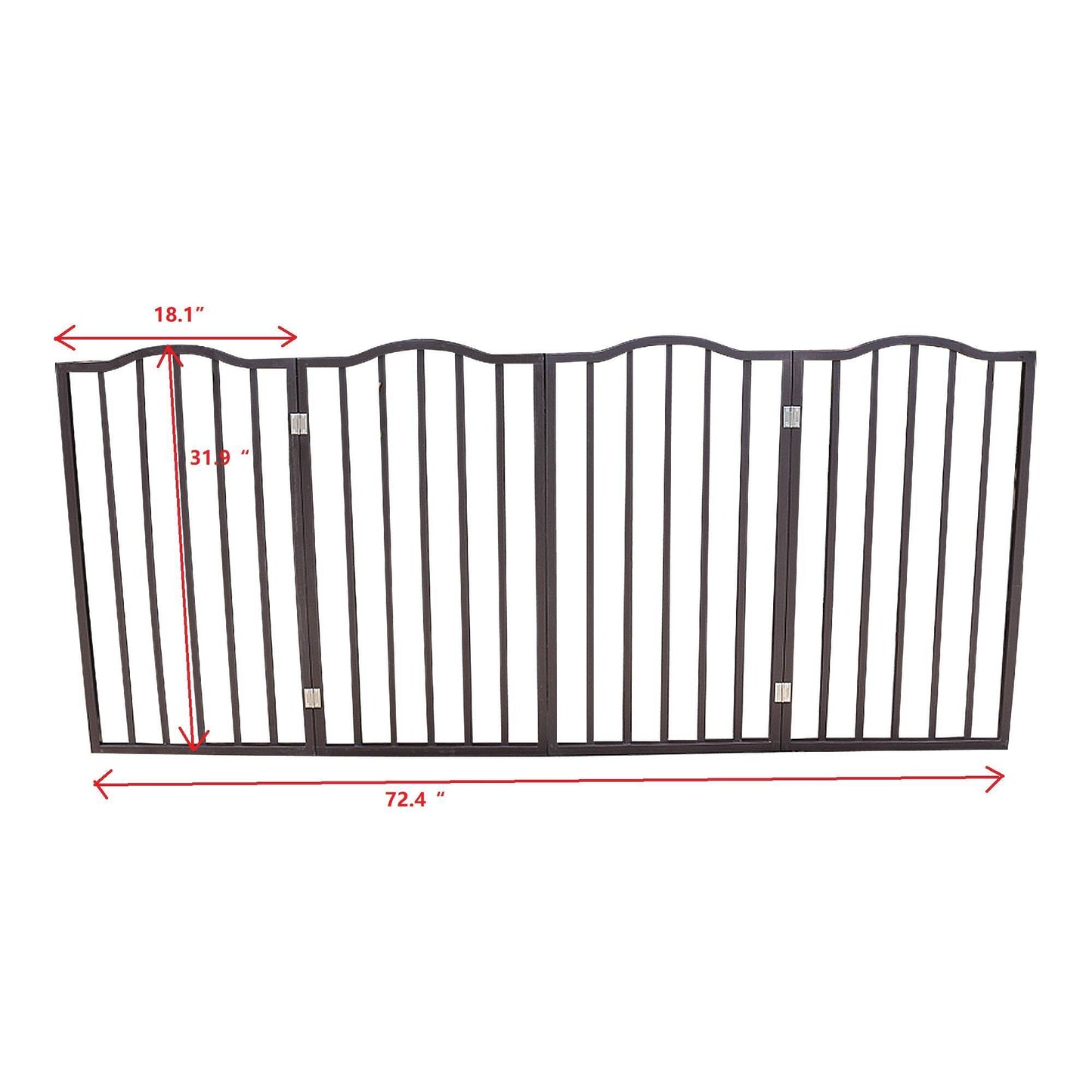 Arc Wooden Folding Pet Gate for Doorways & Stairs