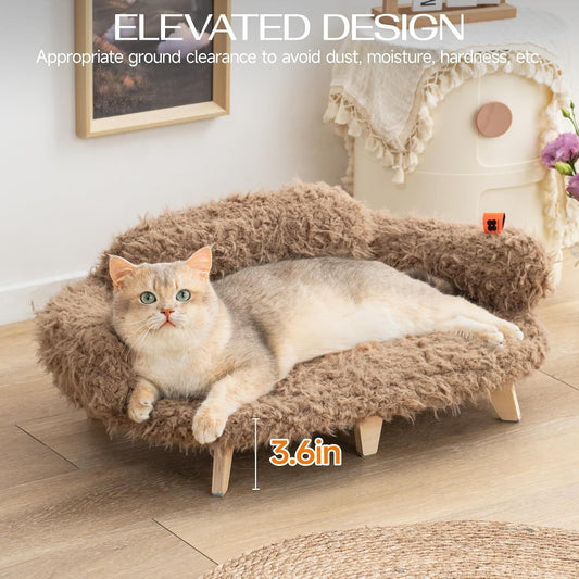 Elevated Cat Bed With Washable Cover