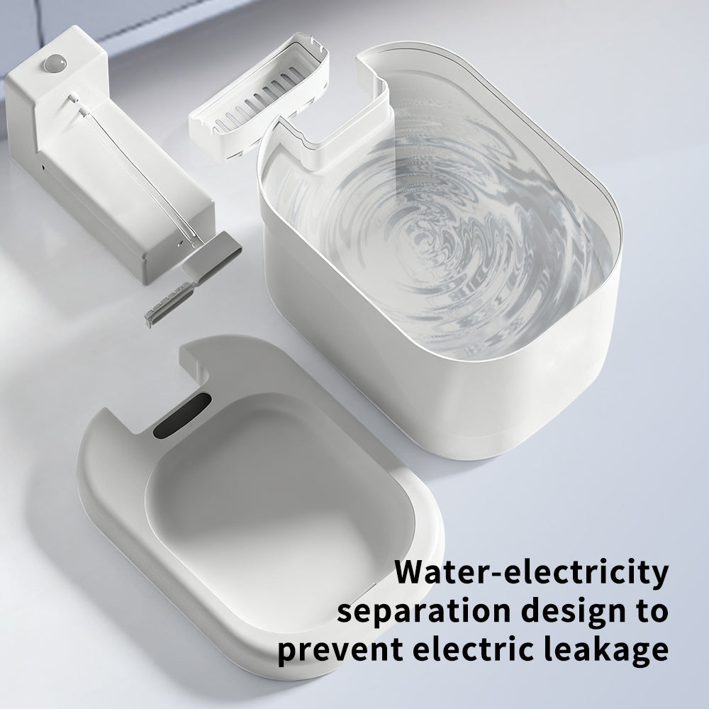 Smart Pet Water Fountain 2000ML – Wireless, Quiet, Filtered