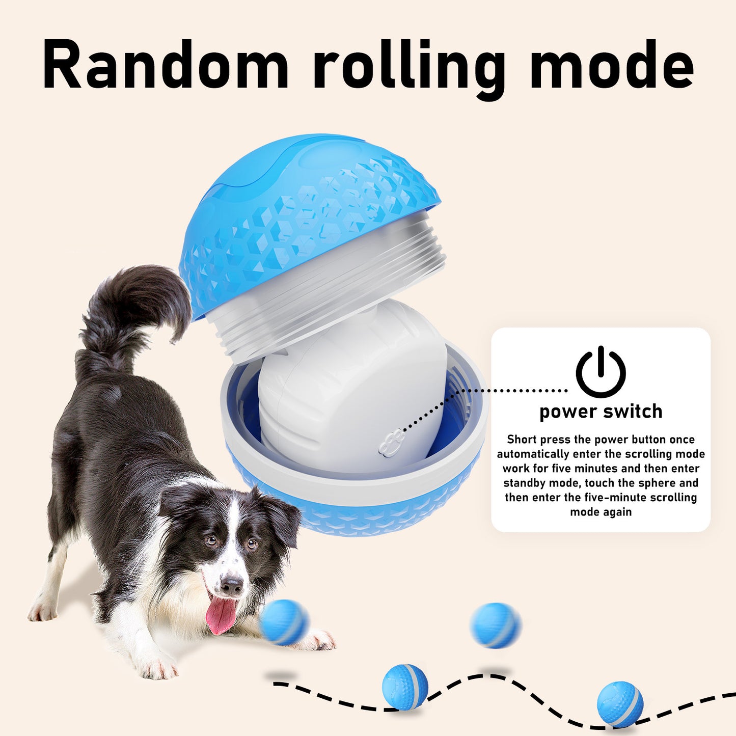 Smart Interactive Dog Toy – Motion-Activated Rolling Ball with Lights