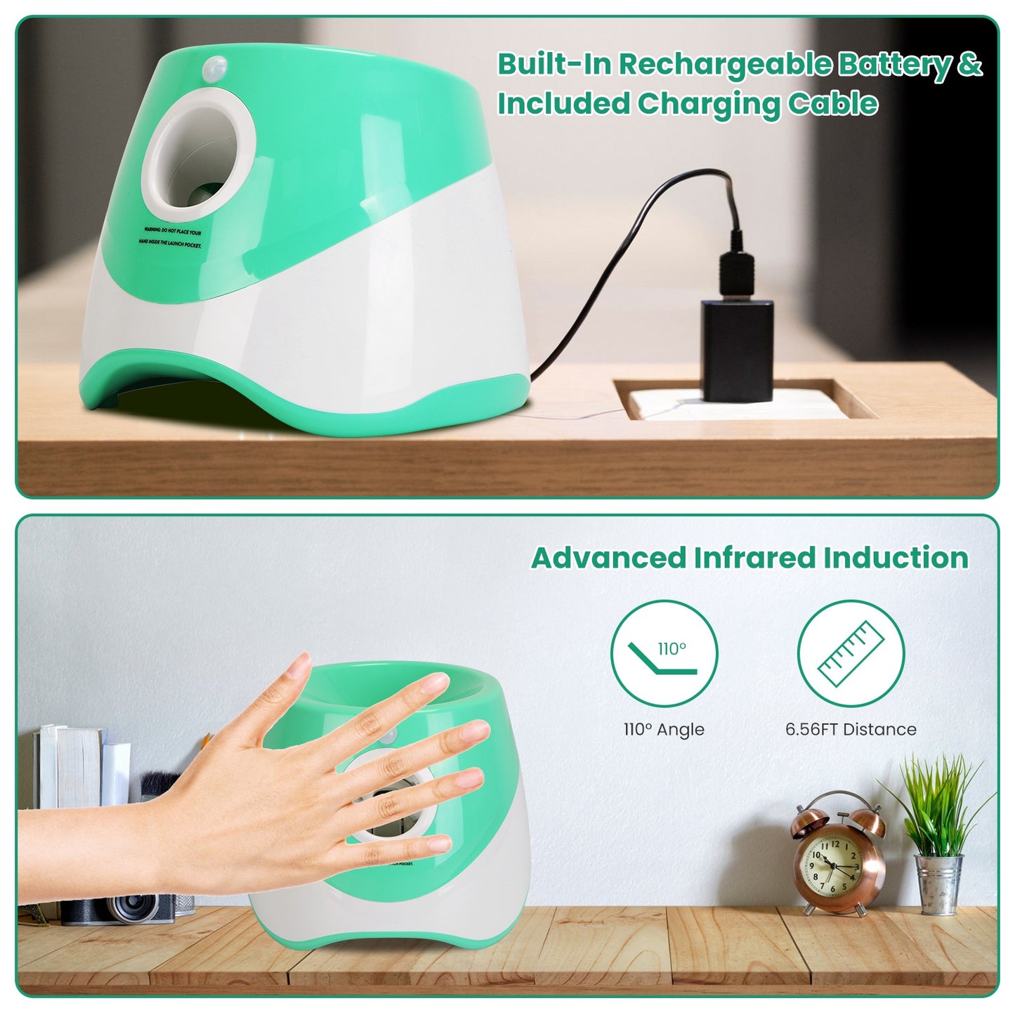 Automatic Dog Ball Launcher – 3 Distances, Includes 6 Tennis Balls