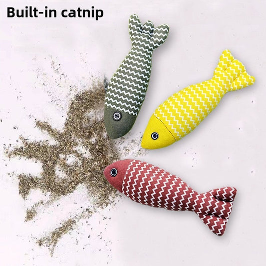 Pet Mint Fish Toy – Random Color, Catnip Toy for All Ages