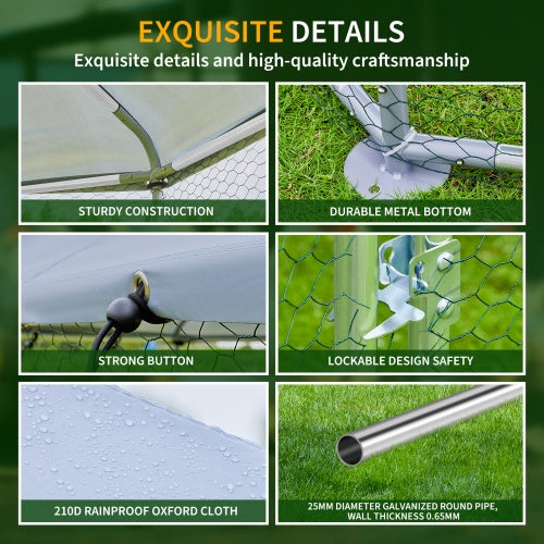 Large Metal Chicken Coop Hexagonal