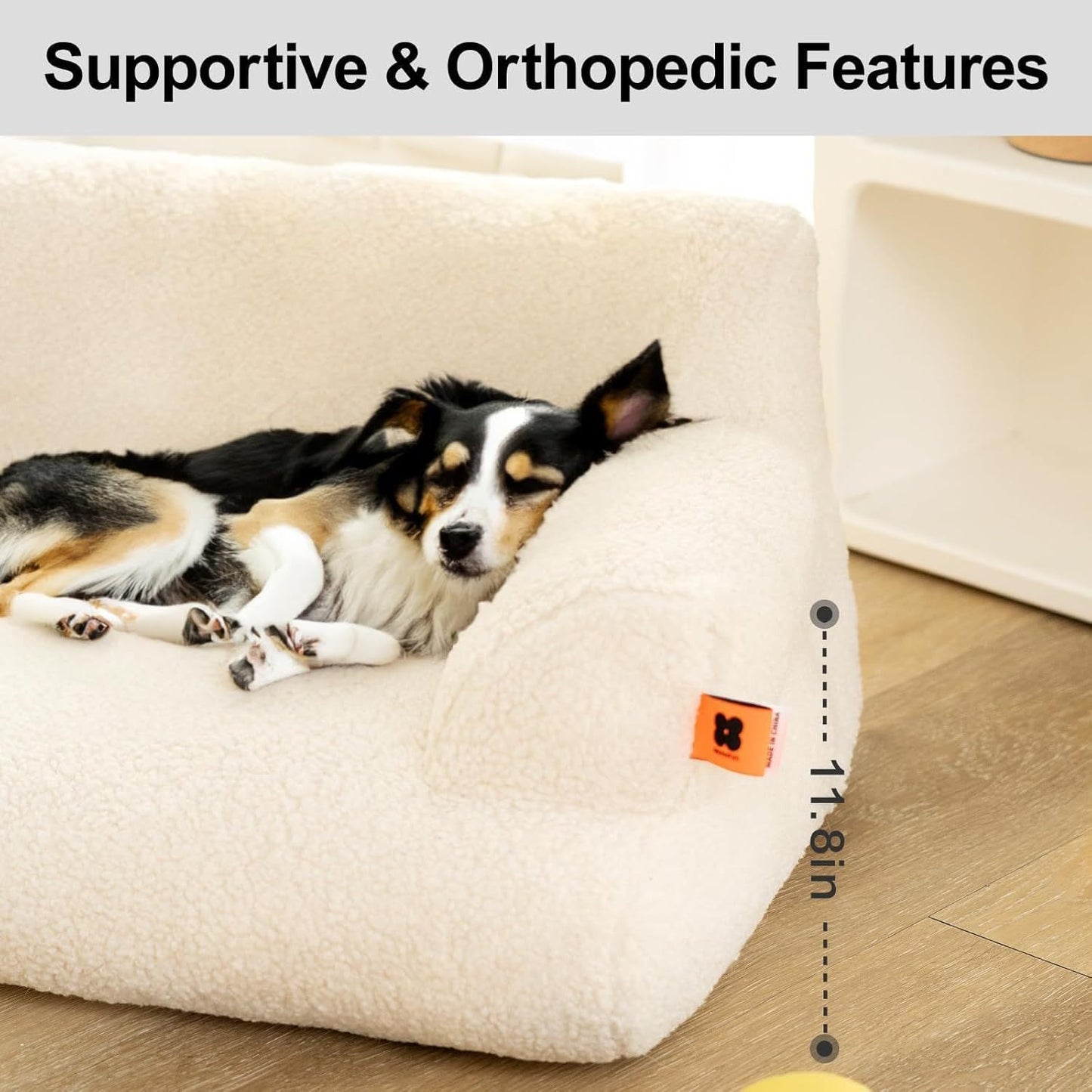 Small Dog Bed – 25.6"x19.7", Waterproof, Washable, Non-Slip, Grey