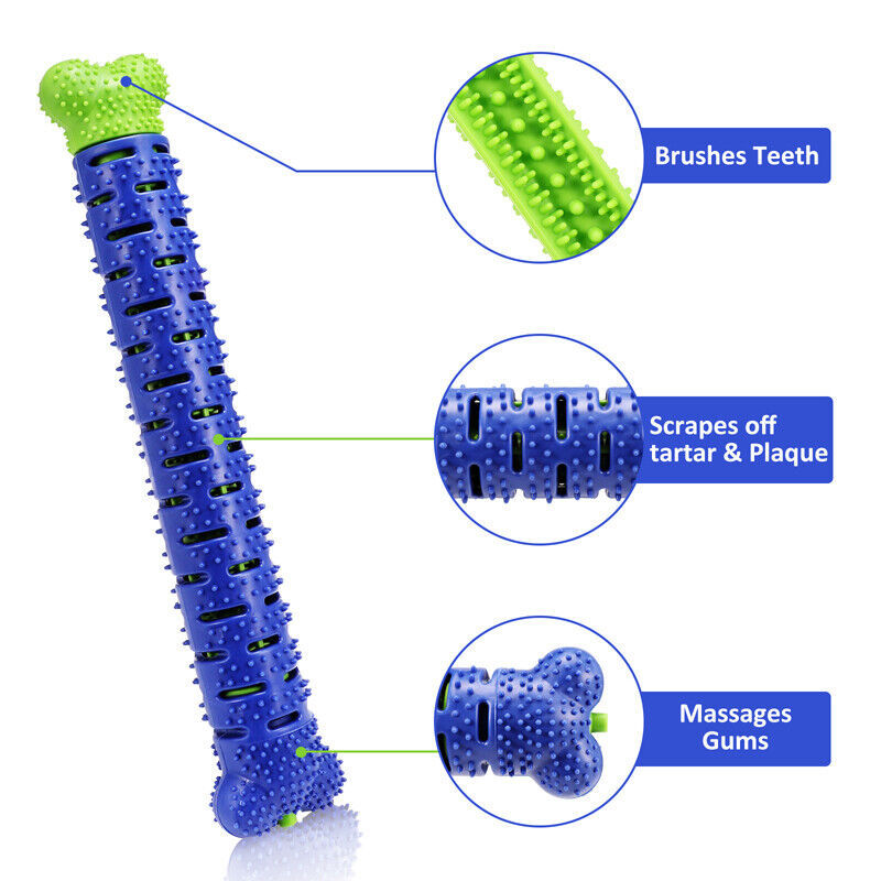 Dog Toothbrush TPR Chew Toy – Durable Molar Brushing Stick for Teeth Cleaning