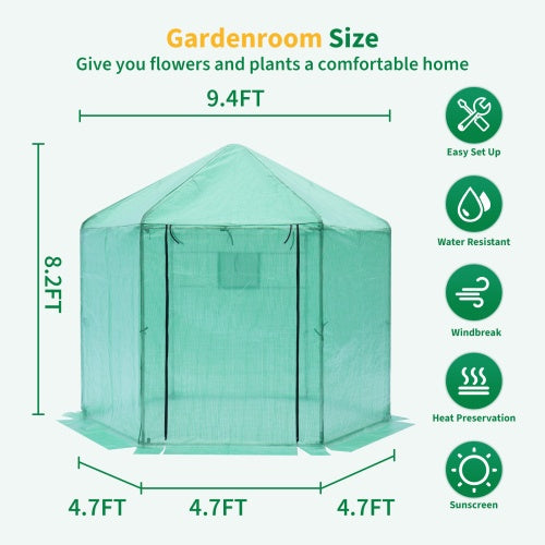 Walk-In Hexagonal Greenhouse