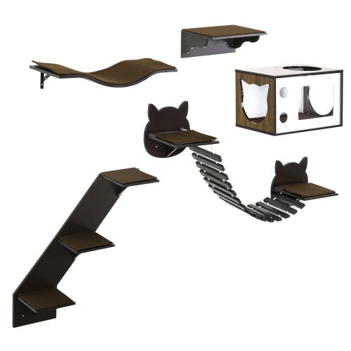 PawHut Wall - Mounted Cat Tree