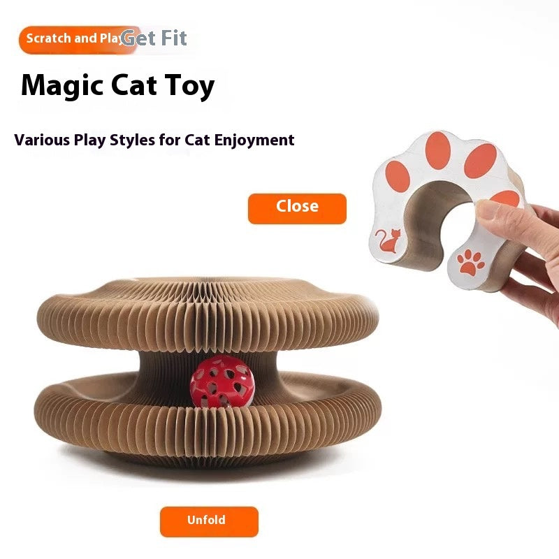 Folding Cat Scratcher – Foldable Interactive Toy