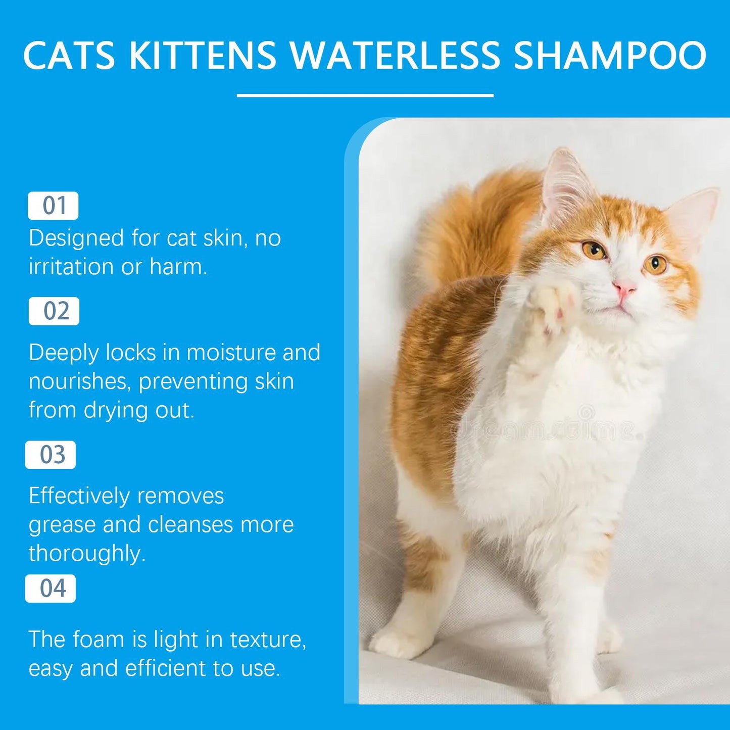 Yegebang Cat Cleaning Mousse – Mild Non-Irritating Pet Cleaning Foam