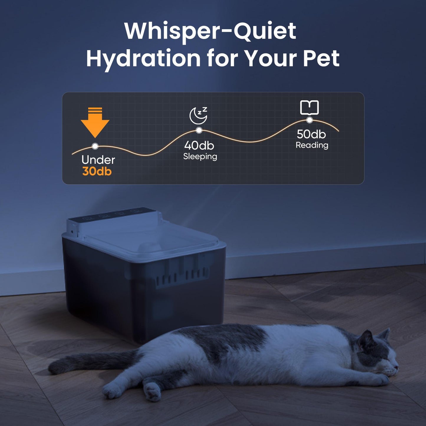 Wireless Charging Stainless Steel Automatic Cat Water Fountain