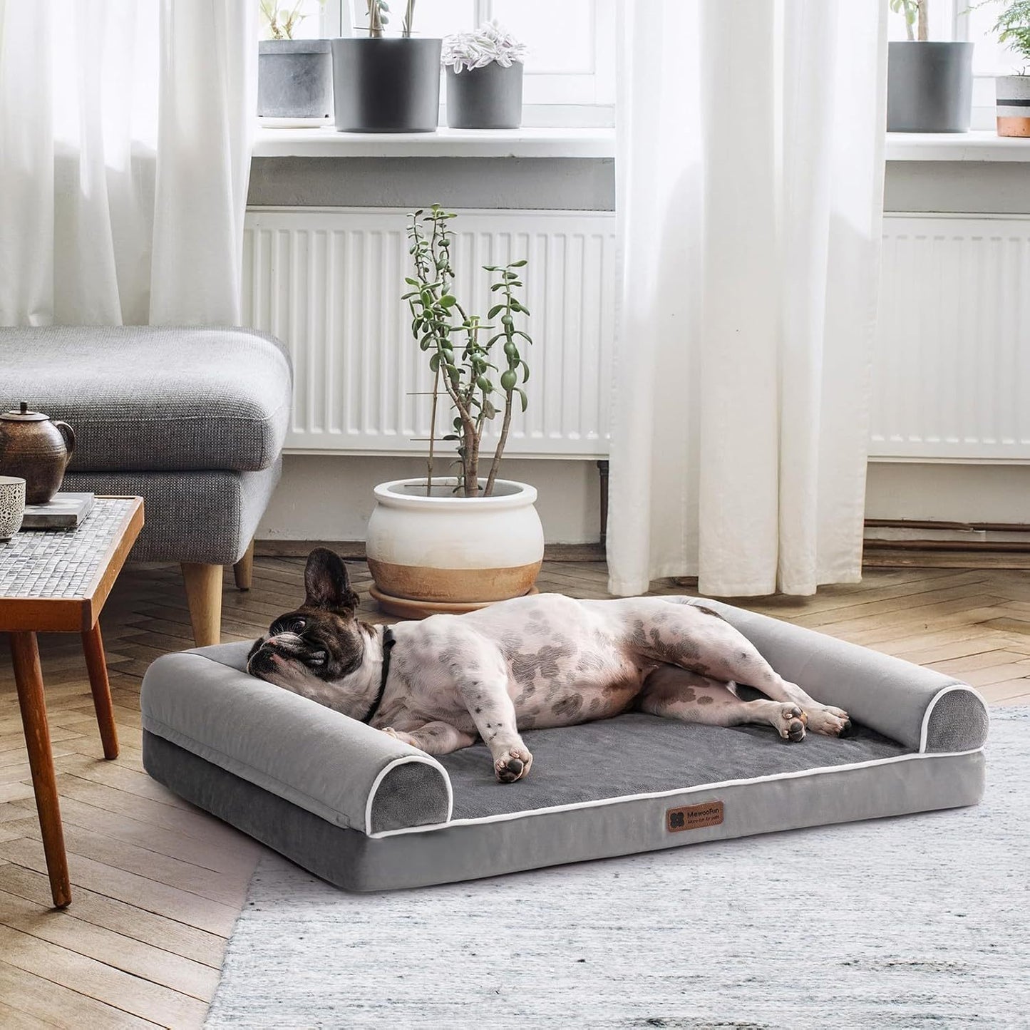 MEWOOFUN Orthopedic Dog Bed for Medium & Large Dogs, 40"x30", Waterproof Cover