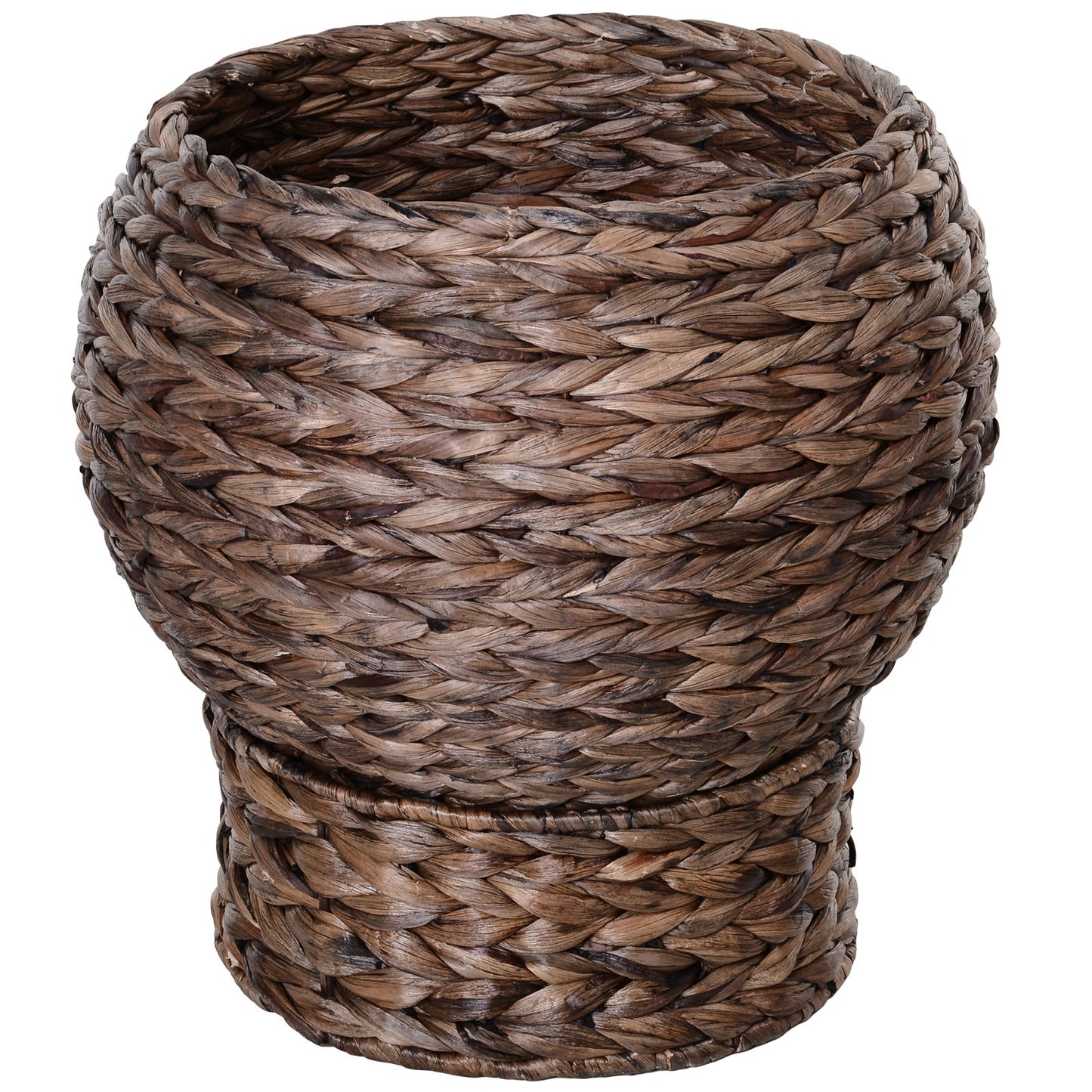 Handmade Wicker Elevated Cat Bed – Dark Brown with Cushion