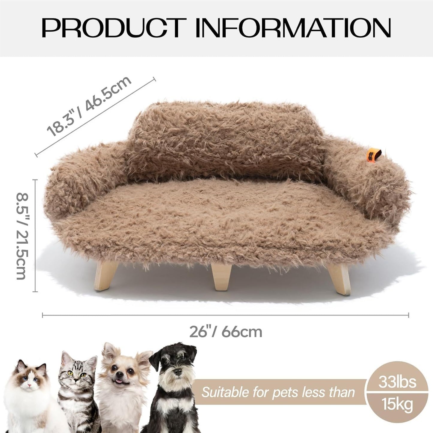 Elevated Cat Bed With Washable Cover