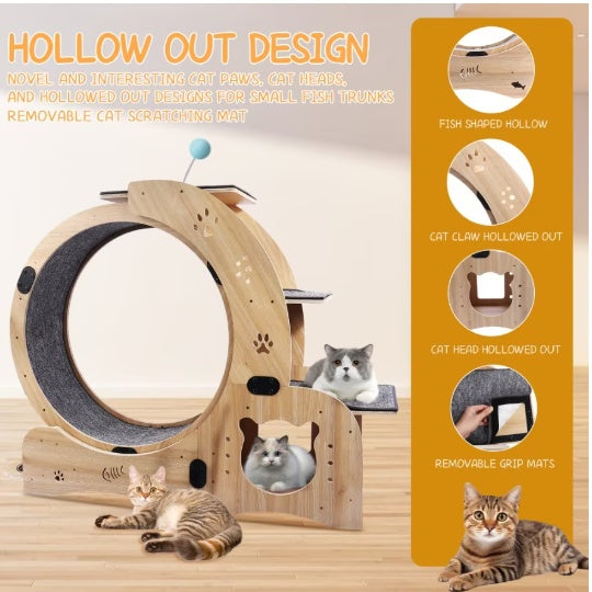 Cat Running Wheel – Silent & Smooth Exercise Wheel for Active Cats