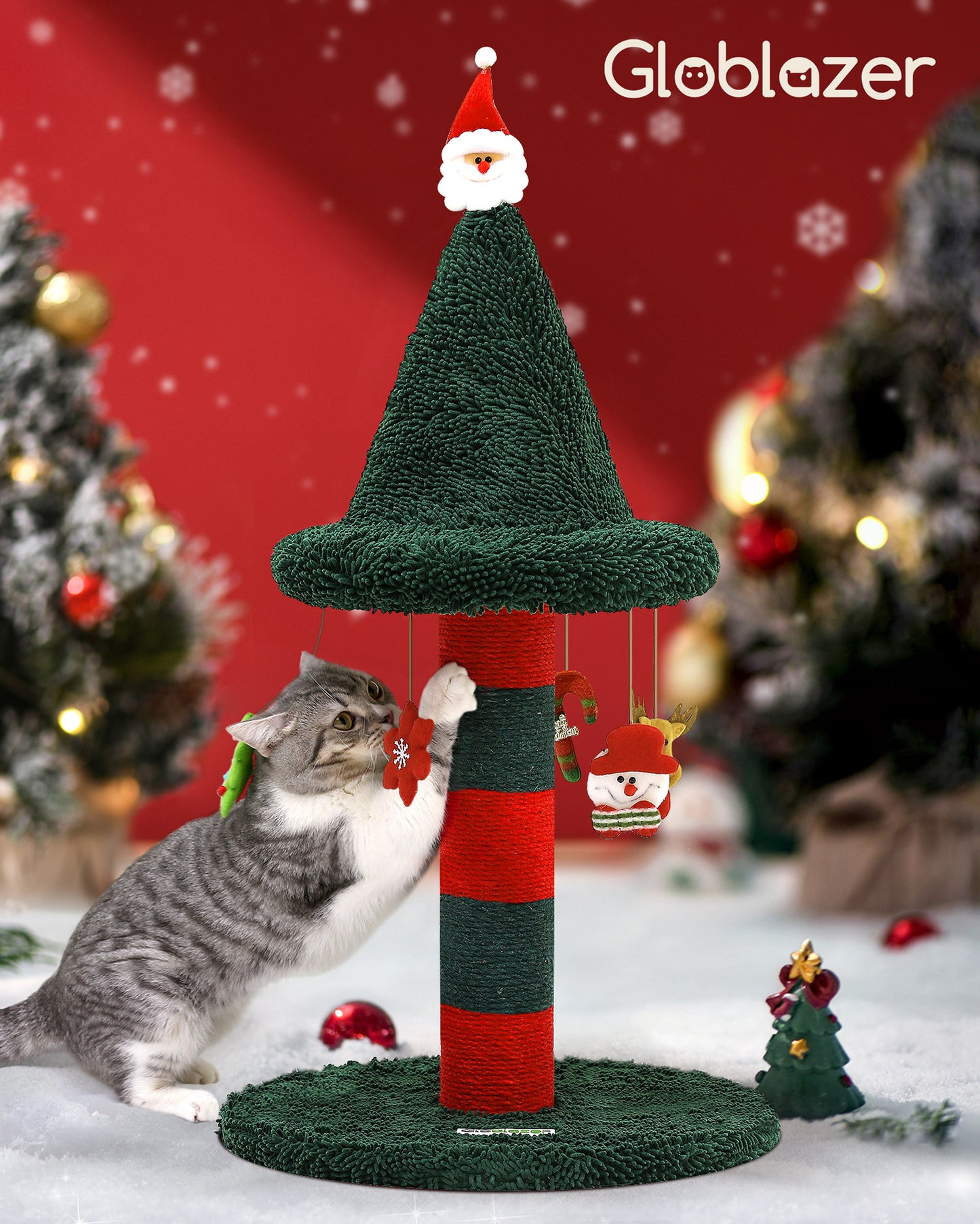 Christmas Style Cat Scratch Post