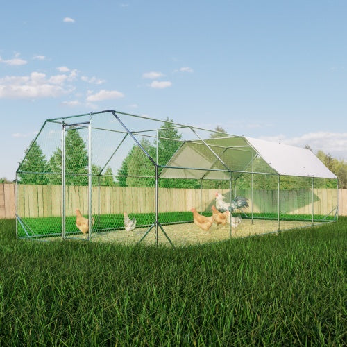 Galvanized Metal Chicken Coop Cage Poultry Run
