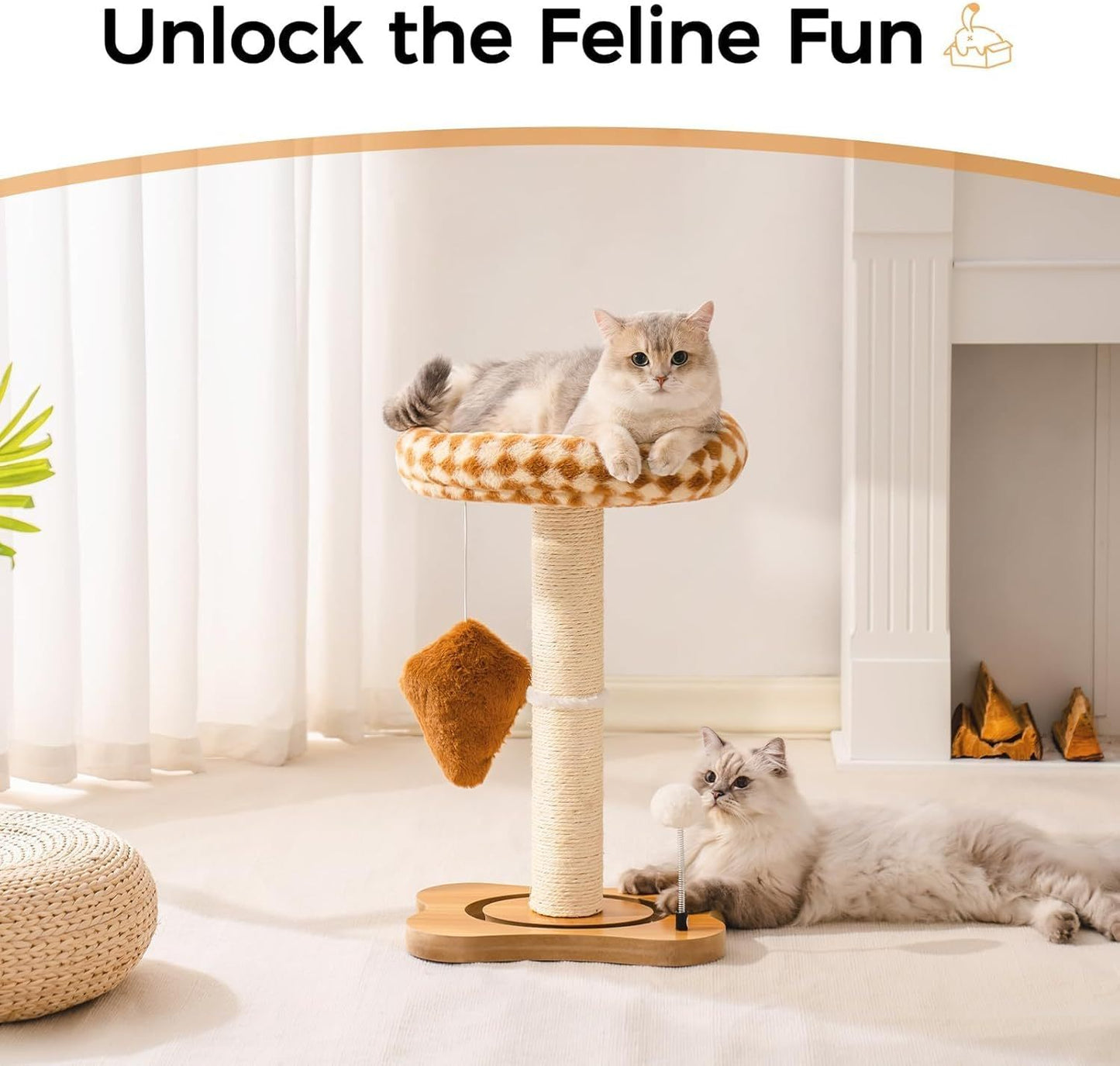 Cat Scratching Post With Bed