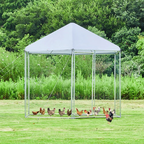 Large Metal Chicken Coop Hexagonal