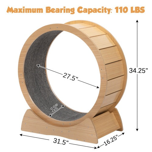 Wooden Cat Running Wheels