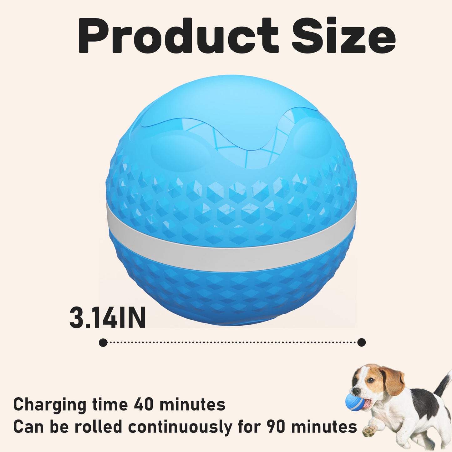 Smart Interactive Dog Toy – Motion-Activated Rolling Ball with Lights