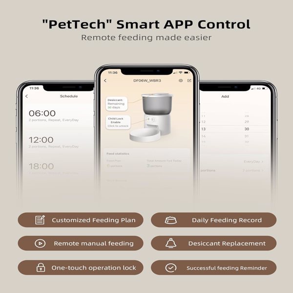 Automatic Cat Feeder - WiFi Cat Food Dispenser With APP Control