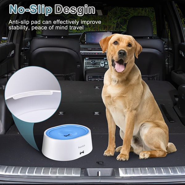 2L Splash-Proof Pet Water Bowl with Filter