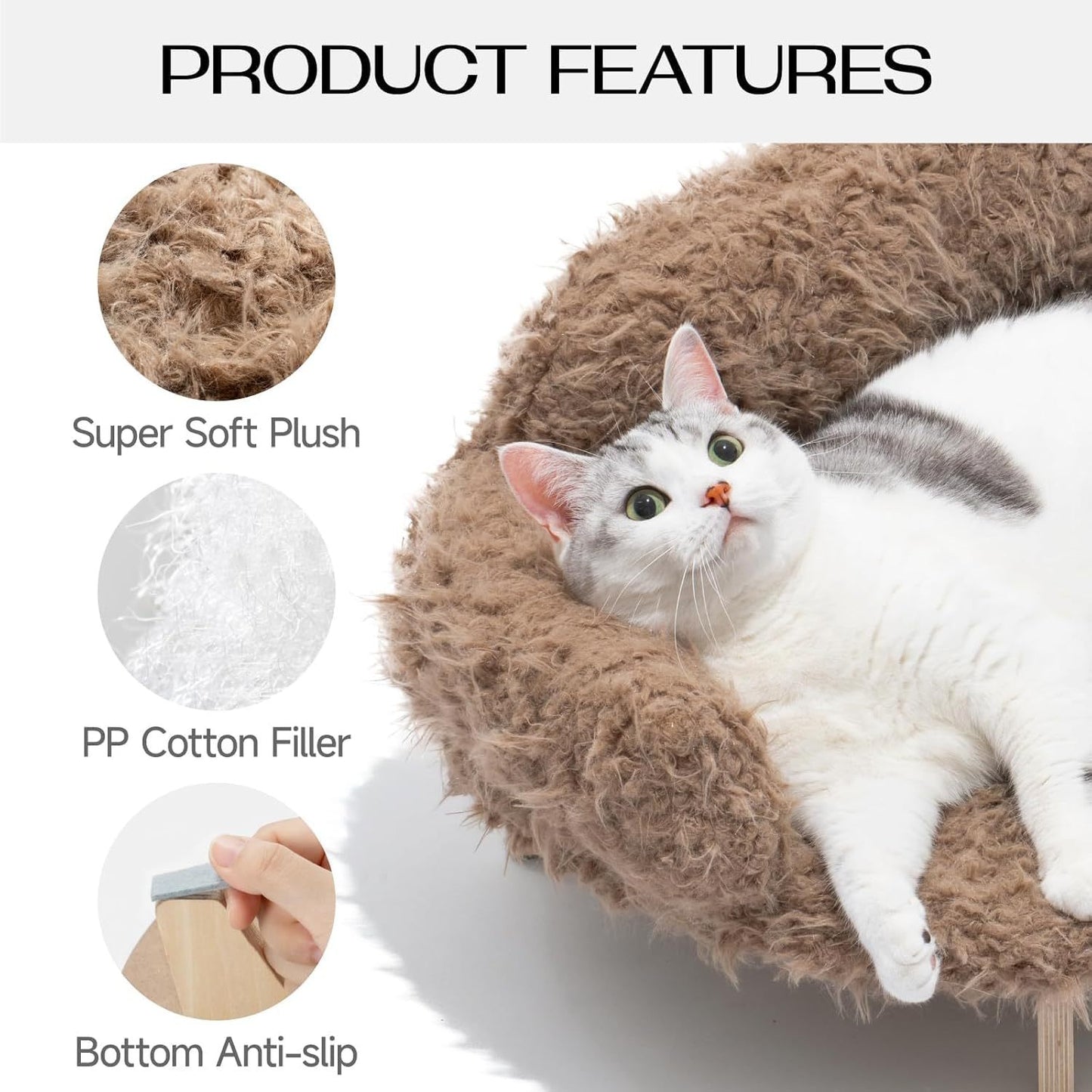 Elevated Cat Bed With Washable Cover