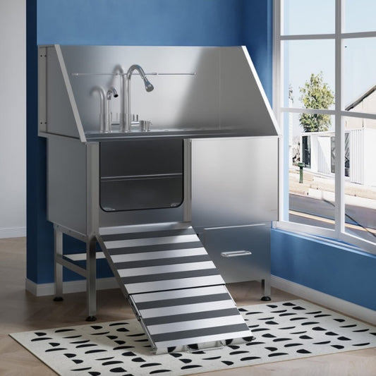 Stainless Steel Dog Bathing Table - Professional Grooming & Bathing Station for Pets