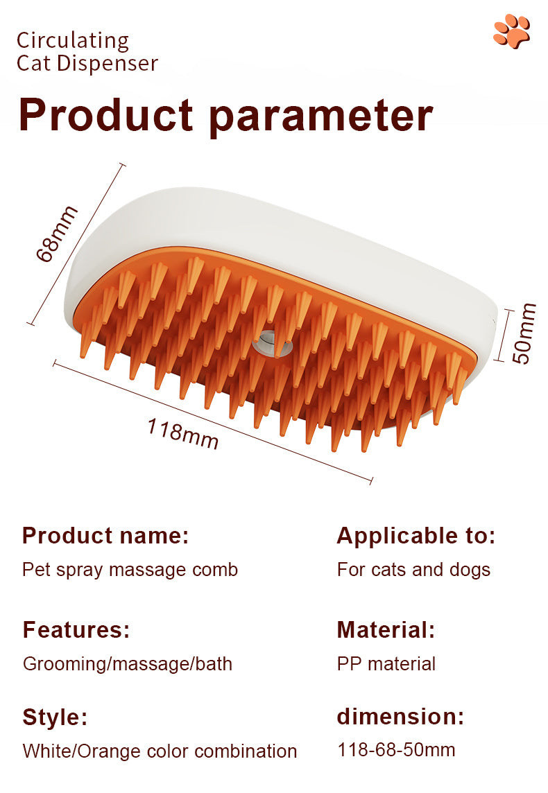Handheld Spray Comb for Pets – Gentle Grooming & Detangling Tool