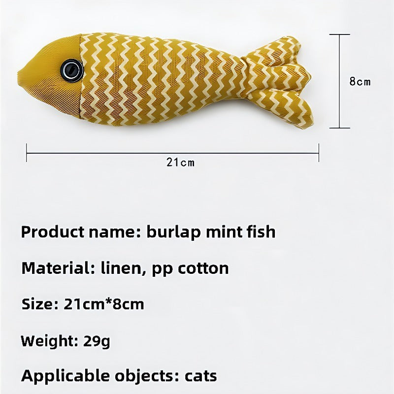 Pet Mint Fish Toy – Random Color, Catnip Toy for All Ages