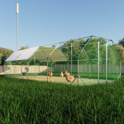 Galvanized Metal Chicken Coop Cage Poultry Run