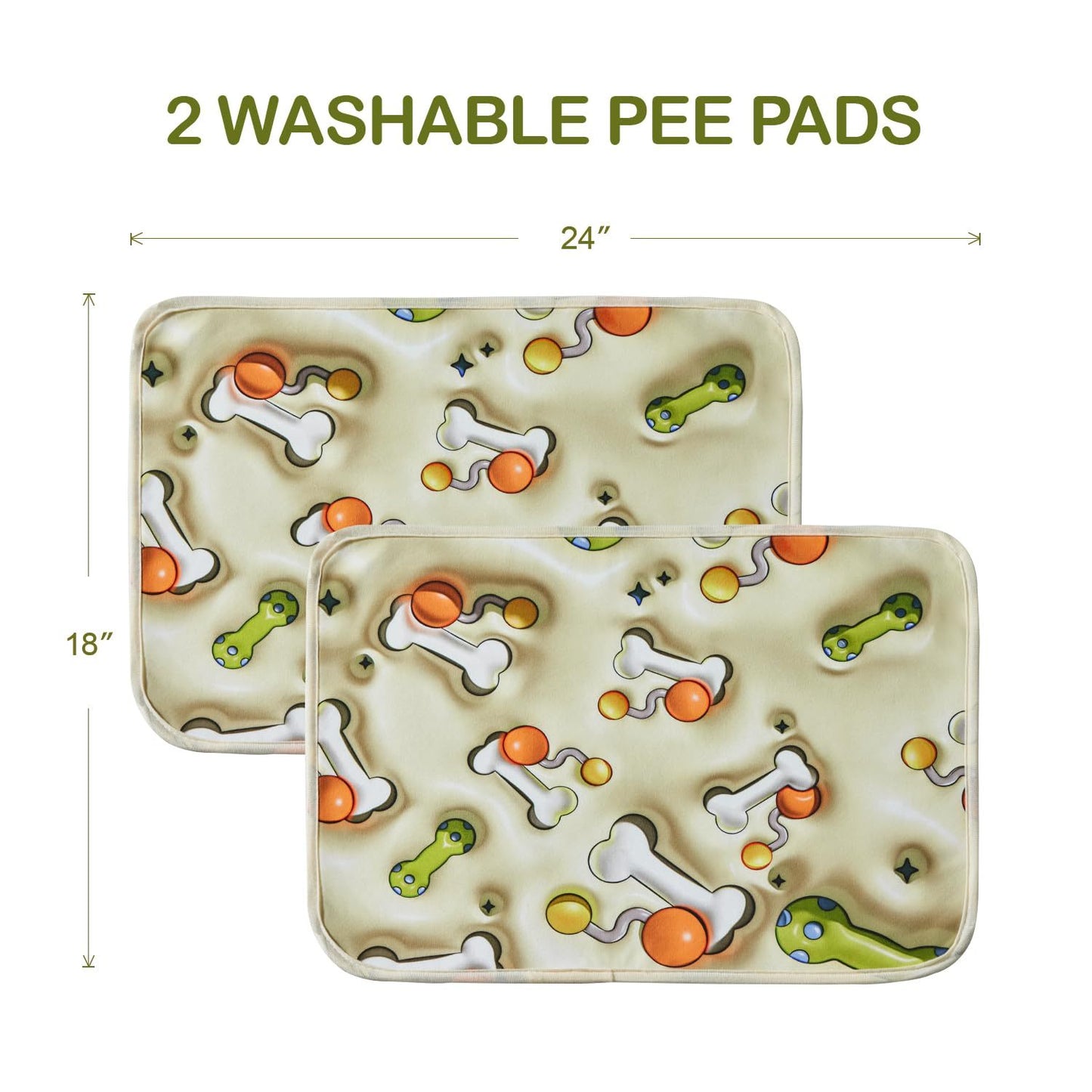 Qeils Reusable Puppy Pads – 2 Pack