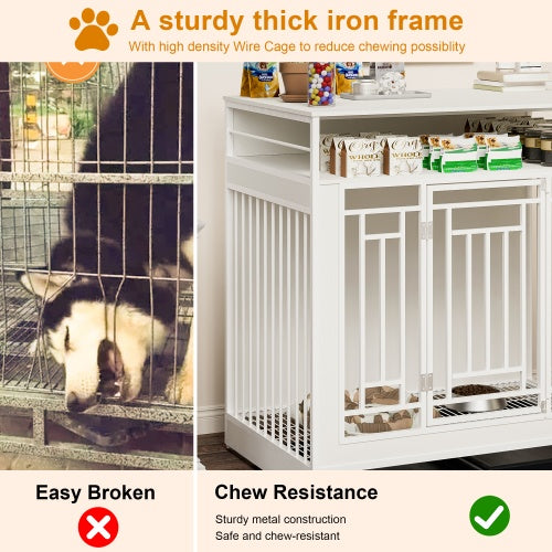 Large Dog Kennel Furniture, Wooden Kennel With Divider