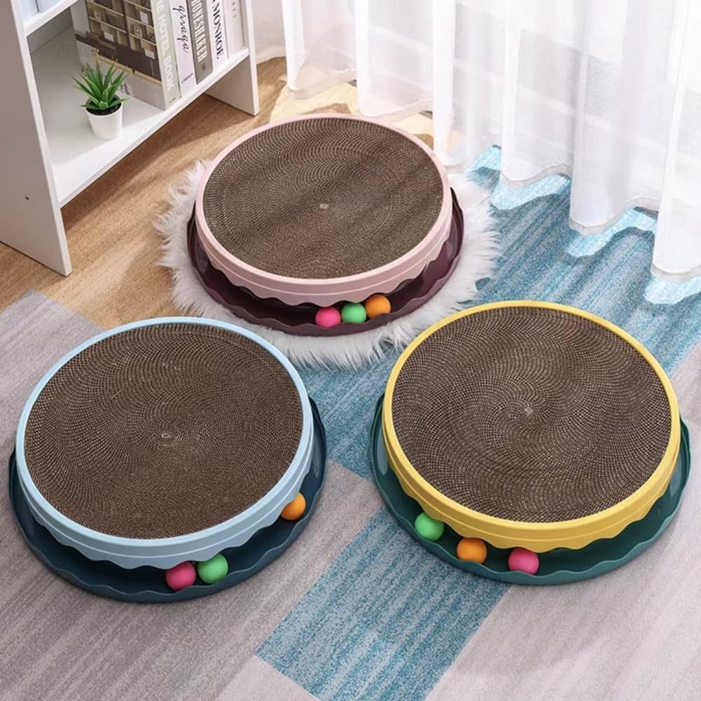 Compass Cat Scratching Post – Interactive Toy with Ball for Indoor Cats
