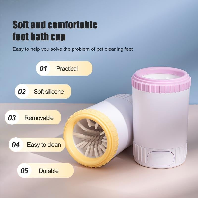 Pet Care Semi-Automatic No-Electric Dog Paw Cleaner - Easy & Effective Paw Cleaning Solution