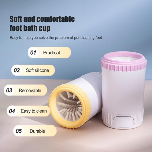 Pet Care Semi-Automatic No-Electric Dog Paw Cleaner - Easy & Effective Paw Cleaning Solution